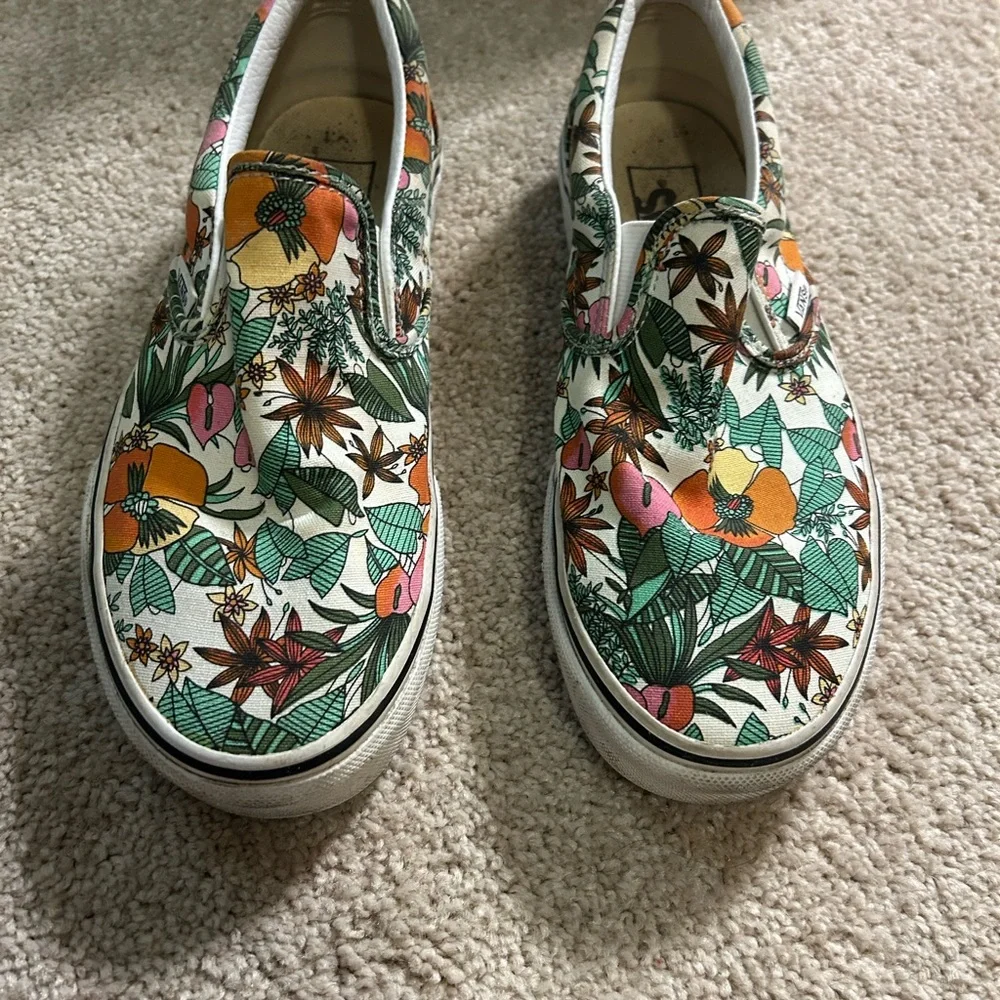 Vans Classic Slip-On Multi Tropic Floral Sneakers Shoes Size Mens 6 Womens 7.5 - Picture 3 of 6